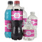Colorful Trellis Water Bottle Label - Multiple Bottle Sizes
