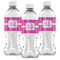 Colorful Trellis Water Bottle Labels - Front View