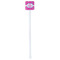 Colorful Trellis White Plastic Stir Stick - Single Sided - Square - Single Stick