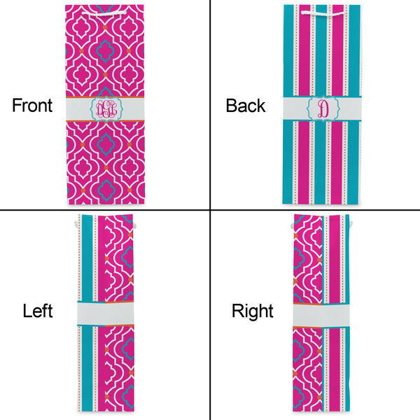 Colorful Trellis Wine Gift Bag - Gloss - Approval