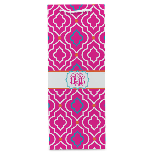 Colorful Trellis Wine Gift Bag - Gloss - Front