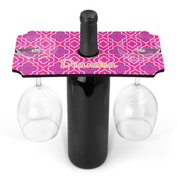 Colorful Trellis Wine Bottle & Glass Holder (Personalized)