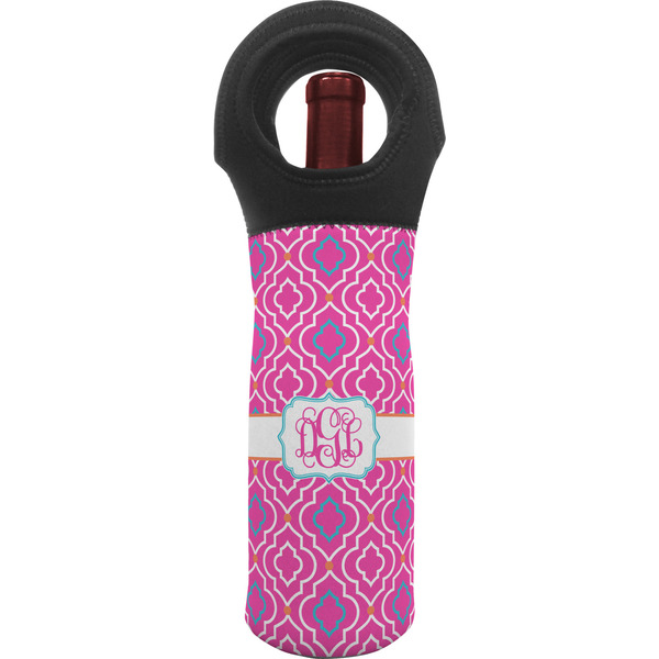 Custom Colorful Trellis Wine Tote Bag (Personalized)