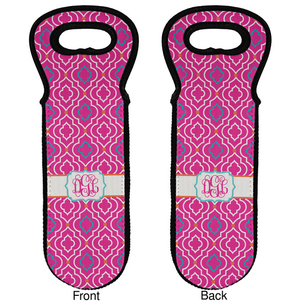 Colorful Trellis Wine Tote Front & Back
