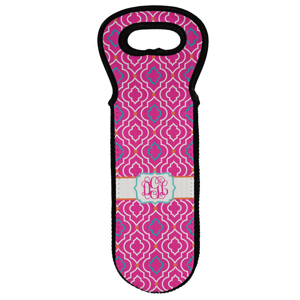 Custom Colorful Trellis Wine Tote Bag (Personalized)