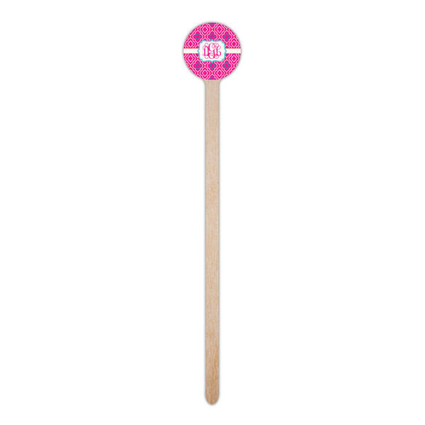 Colorful Trellis Wooden 6" Stir Stick - Round - Single Stick