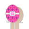 Colorful Trellis Wooden Food Pick - Oval - Single Sided - Front & Back