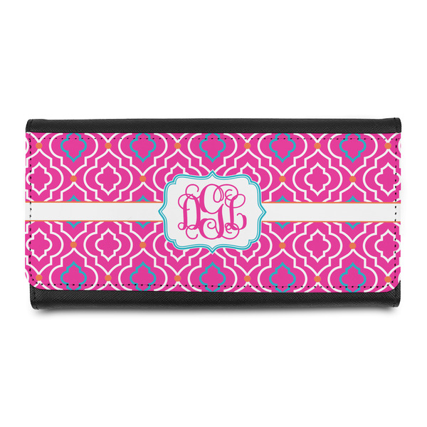 Custom Colorful Trellis Leatherette Ladies Wallet (Personalized)