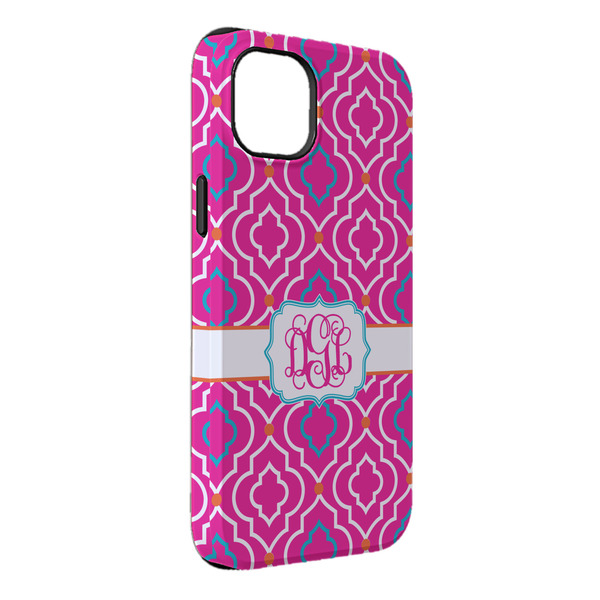 Custom Colorful Trellis iPhone Case - Rubber Lined - iPhone 14 Plus (Personalized)
