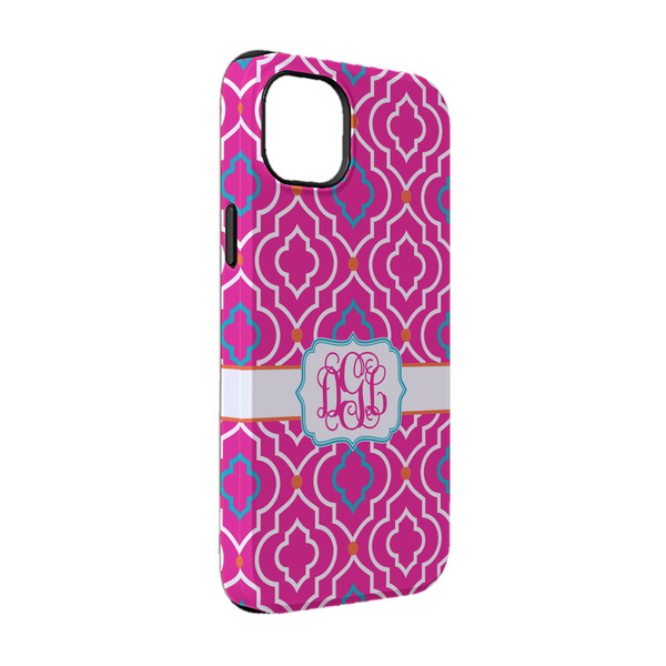 Custom Colorful Trellis iPhone Case - Rubber Lined - iPhone 14 (Personalized)