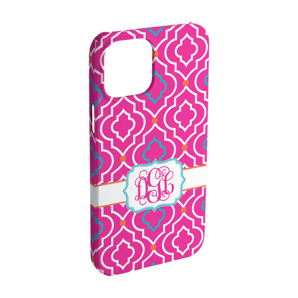 Custom Colorful Trellis iPhone Case - Plastic - iPhone 15 Pro (Personalized)