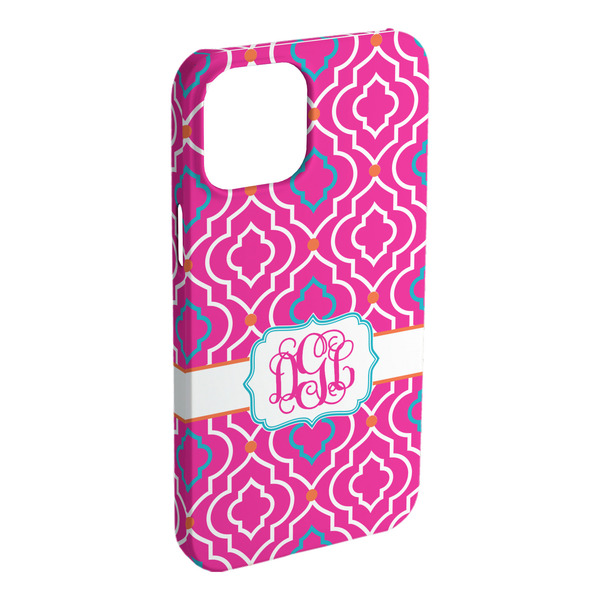 Custom Colorful Trellis iPhone Case - Plastic - iPhone 15 Pro Max (Personalized)
