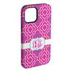 Colorful Trellis iPhone Case - Rubber Lined (Personalized)