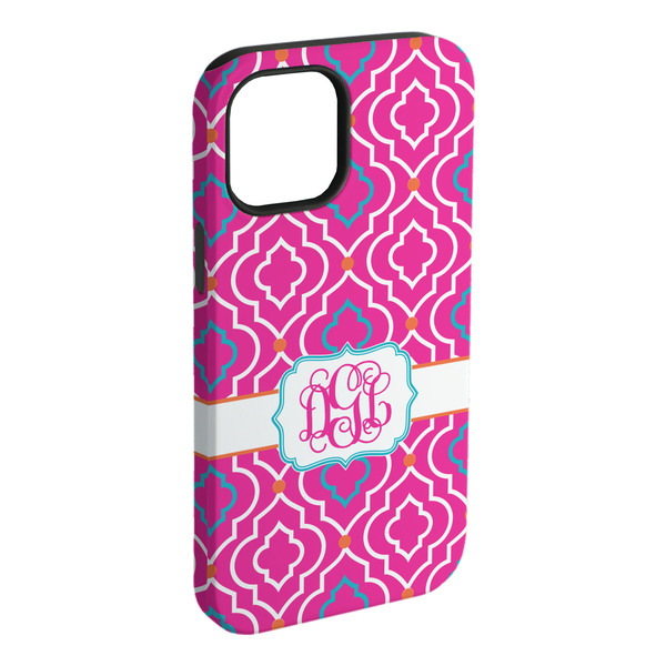 Custom Colorful Trellis iPhone Case - Rubber Lined (Personalized)