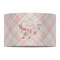 Modern Plaid & Floral 12" Drum Lampshade - FRONT (Fabric)