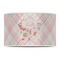 Modern Plaid & Floral 12" Drum Lampshade - FRONT (Poly Film)