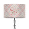 Modern Plaid & Floral 12" Drum Lampshade - ON STAND (Fabric)