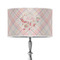 Modern Plaid & Floral 12" Drum Lampshade - ON STAND (Poly Film)