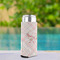 Modern Plaid & Floral Can Cooler - Tall 12oz - In Context