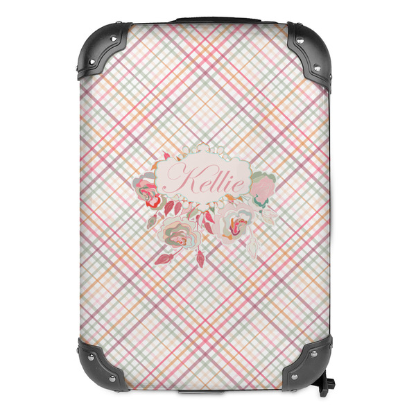 Modern Plaid & Floral 13" Hard Shell Backpacks - FRONT