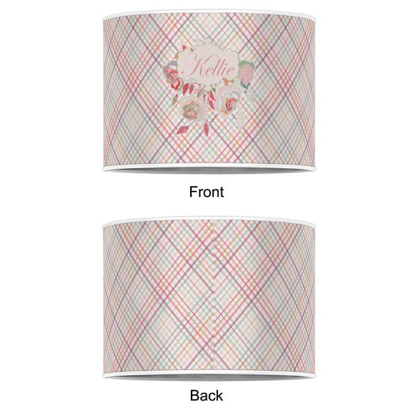 Modern Plaid & Floral 16" Drum Lampshade - APPROVAL (Poly Film)