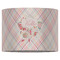 Modern Plaid & Floral 16" Drum Lampshade - FRONT (Fabric)