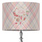 Modern Plaid & Floral 16" Drum Lamp Shade - Fabric (Personalized)