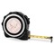 Modern Plaid & Floral 16 Foot Black & Silver Tape Measures - Front