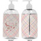 Modern Plaid & Floral 16 oz Plastic Liquid Dispenser- Approval- White