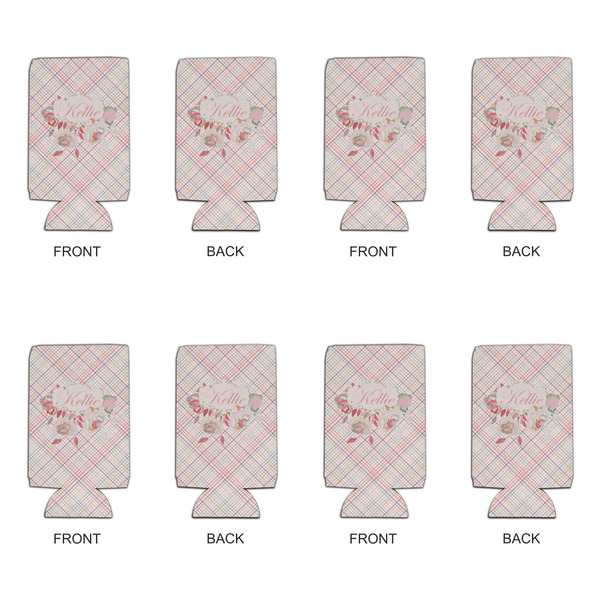 Modern Plaid & Floral 16oz Can Sleeve - Set of 4 - APPROVAL