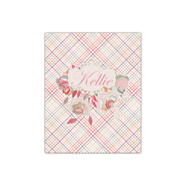 Modern Plaid & Floral 16x20 - Canvas Print - Front View