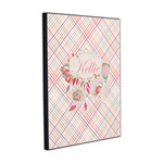 Modern Plaid & Floral Wood Prints (Personalized)