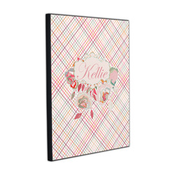 Modern Plaid & Floral Wood Prints (Personalized)