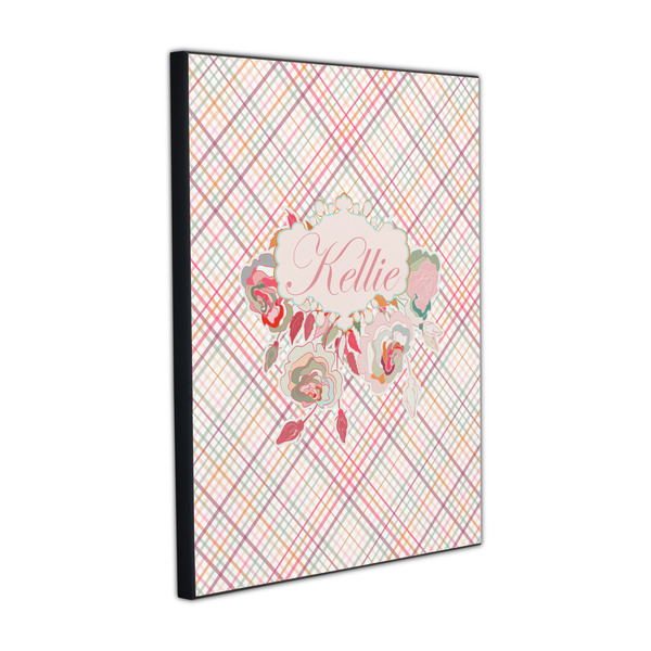 Custom Modern Plaid & Floral Wood Prints (Personalized)