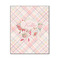 Modern Plaid & Floral Wood Print - 16x20 (Personalized)