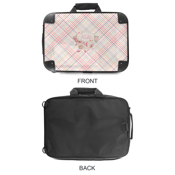Modern Plaid & Floral 18" Laptop Briefcase - APPROVAL