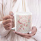 Modern Plaid & Floral 20oz Coffee Mug - LIFESTYLE