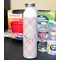 Modern Plaid & Floral 20oz Water Bottles - Full Print - In Context