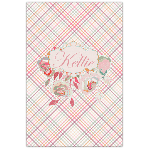 Modern Plaid & Floral 20x30 - Canvas Print - Front View