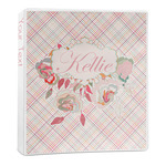Modern Plaid & Floral 3-Ring Binder - 1 inch (Personalized)