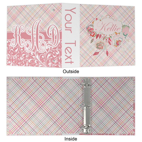 Modern Plaid & Floral 3 Ring Binders - Full Wrap - 2" - APPROVAL