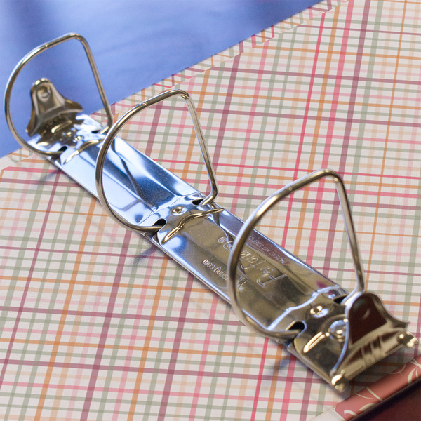 Modern Plaid & Floral 3 Ring Binders - Full Wrap - 2" - DETAIL