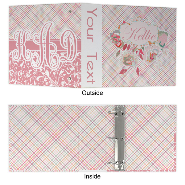 Modern Plaid & Floral 3 Ring Binders - Full Wrap - 3" - APPROVAL