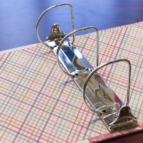 Modern Plaid & Floral 3 Ring Binders - Full Wrap - 3" - DETAIL