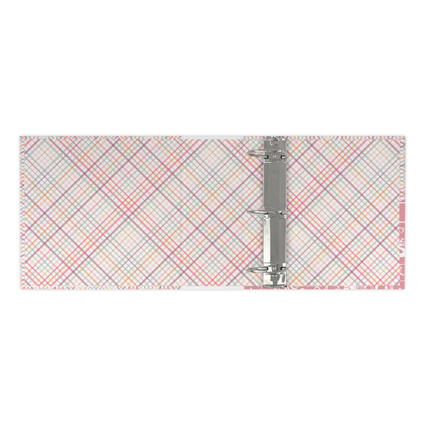 Modern Plaid & Floral 3 Ring Binders - Full Wrap - 3" - OPEN INSIDE