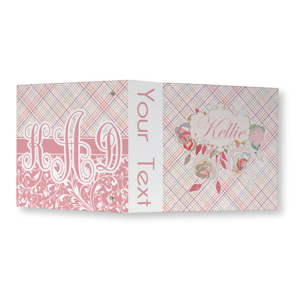 Modern Plaid & Floral 3 Ring Binders - Full Wrap - 3" - OPEN OUTSIDE