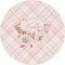 Modern Plaid & Floral Multipurpose Round Labels - 5" (Personalized)