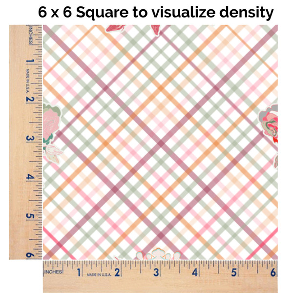 Modern Plaid & Floral 6x6 Swatch of Fabric