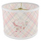 Modern Plaid & Floral 8" Drum Lampshade - ANGLE Poly-Film