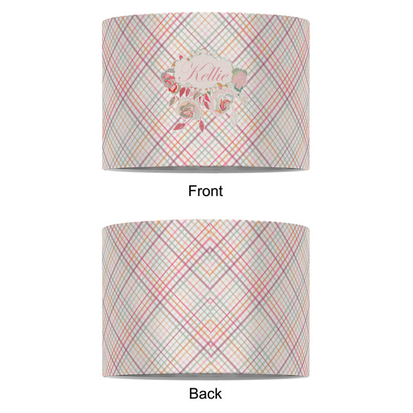 Modern Plaid & Floral 8" Drum Lampshade - APPROVAL (Fabric)